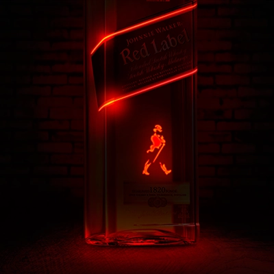 Johnnie walker bottle, content for social media